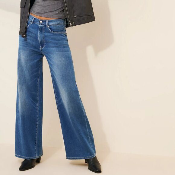 DL1961 Hepburn Wide-Leg High-Rise Relaxed Jeans Size 29 - Picture 4 of 6